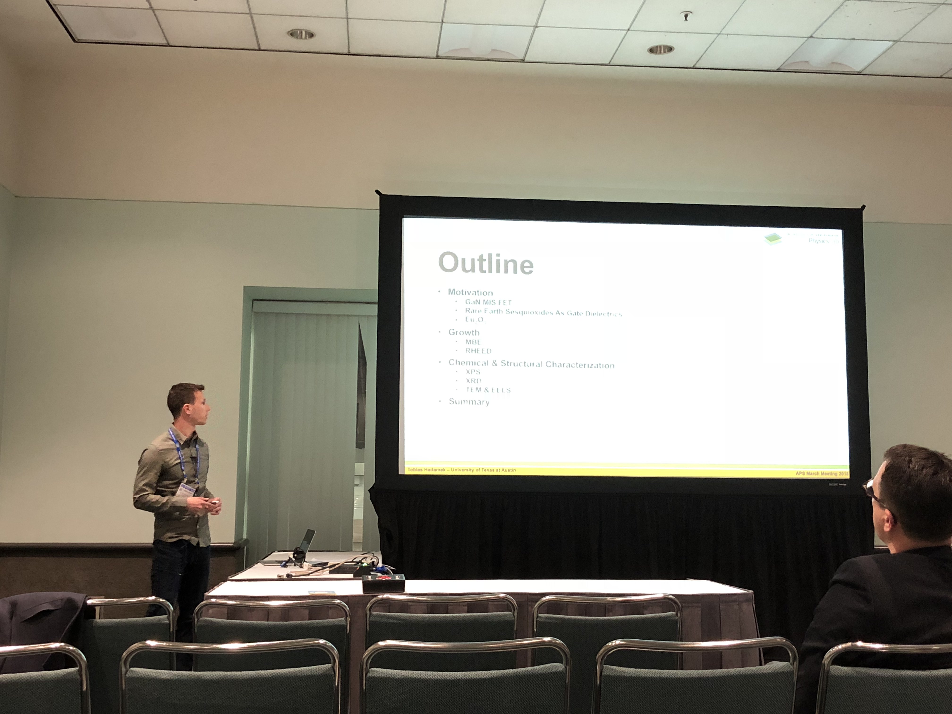 Toby giving his talk.