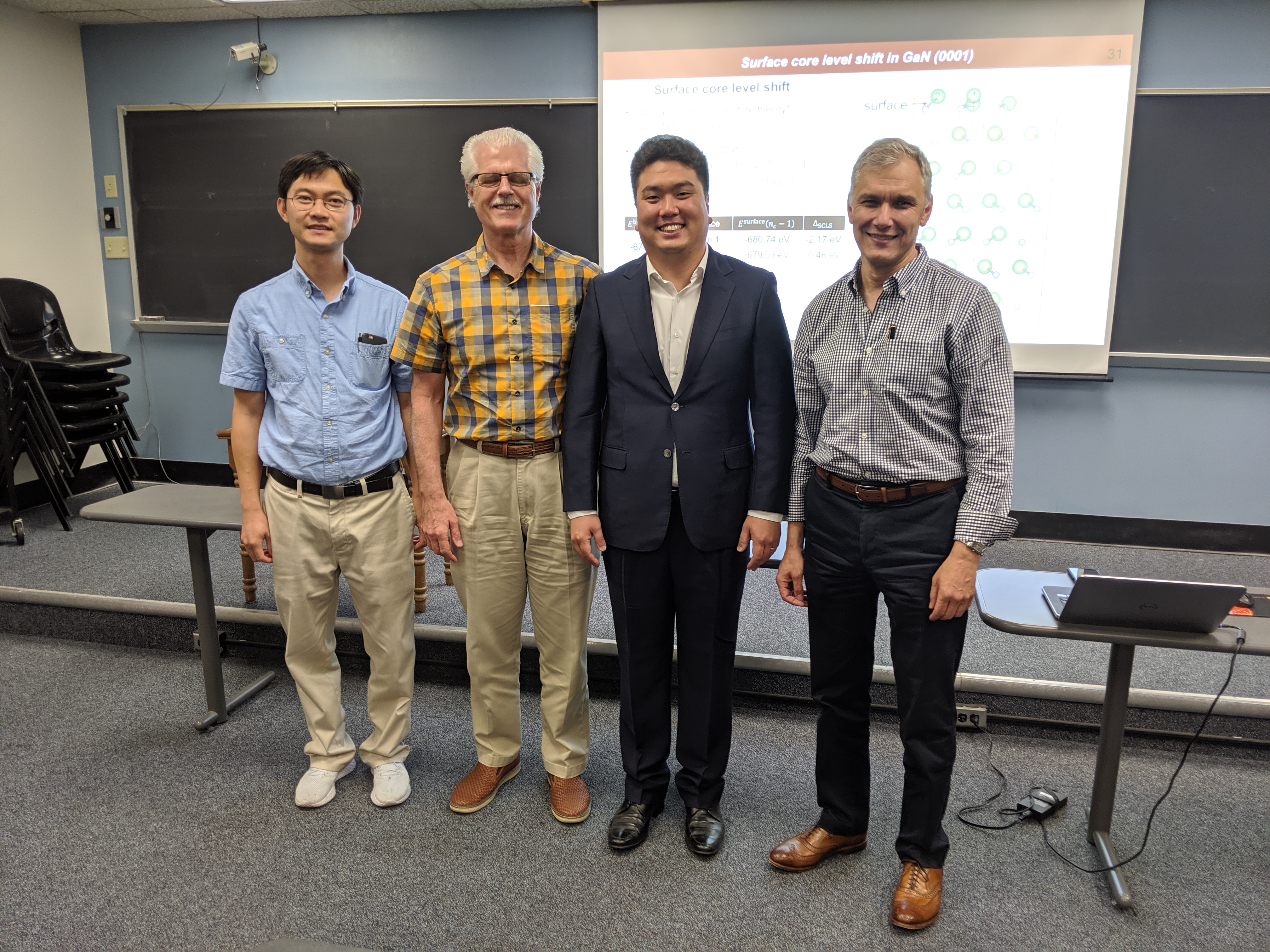 Donghan with his committee after the defense.