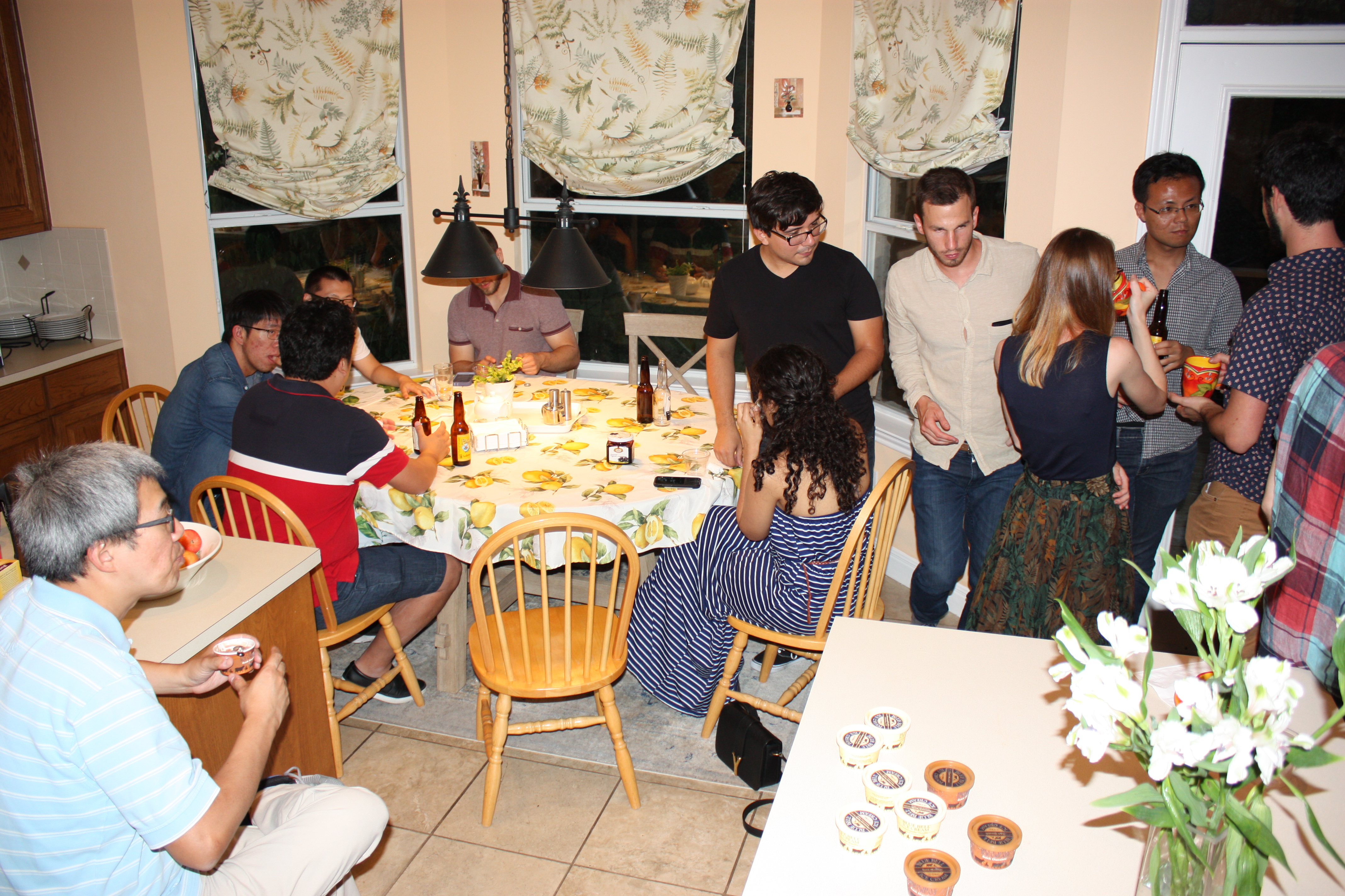 Mingling at the party 1.