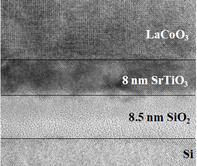 Cross-section TEM of LaCoO2 on Si (Courtesy David Smith)